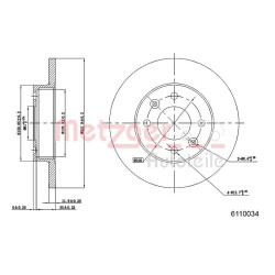 Stabdžių diskas METZGER 6110034
