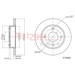 Stabdžių diskas METZGER 6110052