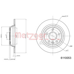 Stabdžių diskas METZGER 6110053