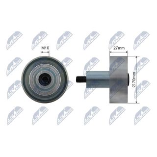 įtempiklio skriemulys, V formos rumbuotas diržas NTY RNK-HD-027