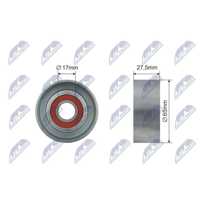įtempiklio skriemulys, V formos rumbuotas diržas NTY RNK-HY-002