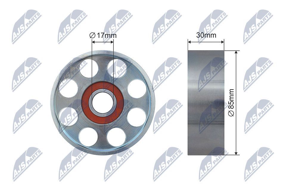 įtempiklio skriemulys, V formos rumbuotas diržas NTY RNK-LR-014