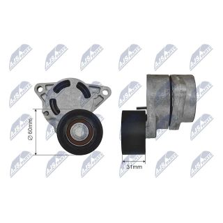 įtempiklio skriemulys, V formos rumbuotas diržas NTY RNK-NS-035