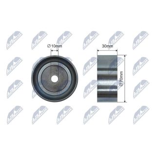 įtempiklio skriemulys, V formos rumbuotas diržas NTY RNK-PE-012