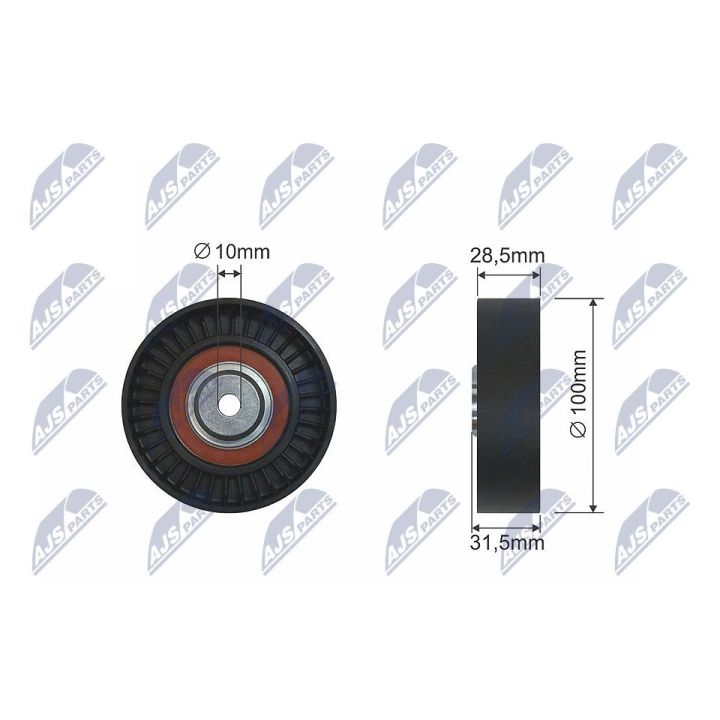 Kreipiantysis skriemulys, V formos rumbuotas diržas NTY RNK-AR-007