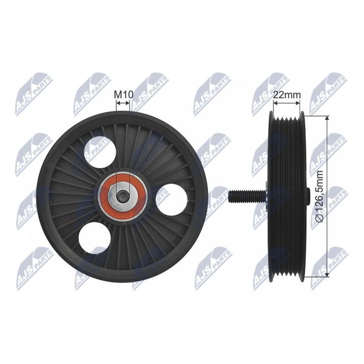 Kreipiantysis skriemulys, V formos rumbuotas diržas NTY RNK-RE-008