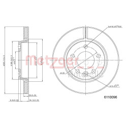 Stabdžių diskas METZGER 6110096
