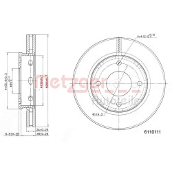 Stabdžių diskas METZGER 6110111