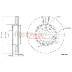 Stabdžių diskas METZGER 6110112