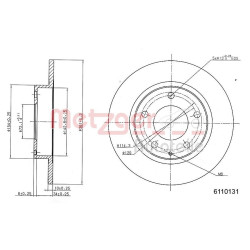 Stabdžių diskas METZGER 6110131