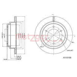Stabdžių diskas METZGER 6110158