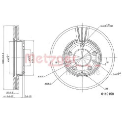 Stabdžių diskas METZGER 6110159