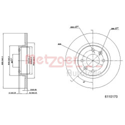 Stabdžių diskas METZGER 6110170
