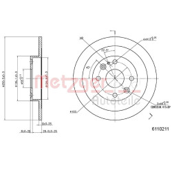 Stabdžių diskas METZGER 6110211