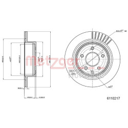 Stabdžių diskas METZGER 6110217