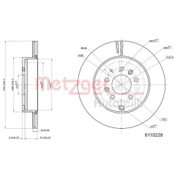 Stabdžių diskas METZGER 6110228