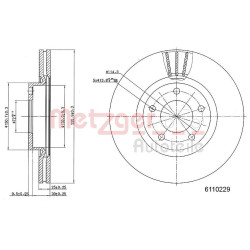 Stabdžių diskas METZGER 6110229