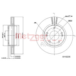 Stabdžių diskas METZGER 6110235