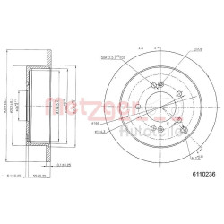 Stabdžių diskas METZGER 6110236