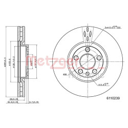 Stabdžių diskas METZGER 6110239