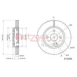 Stabdžių diskas METZGER 6110266