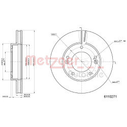 Stabdžių diskas METZGER 6110271