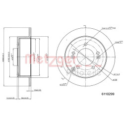 Stabdžių diskas METZGER 6110299