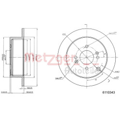 Stabdžių diskas METZGER 6110343
