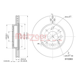 Stabdžių diskas METZGER 6110363