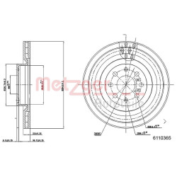 Stabdžių diskas METZGER 6110365