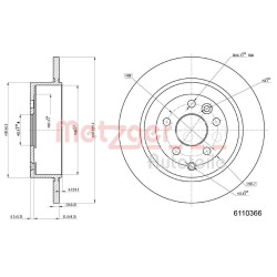 Stabdžių diskas METZGER 6110366