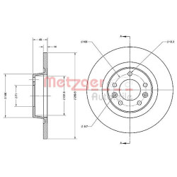 Stabdžių diskas METZGER 6110422
