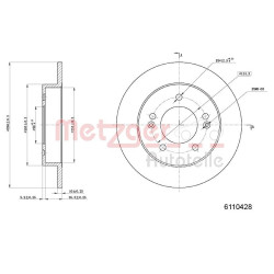 Stabdžių diskas METZGER 6110428