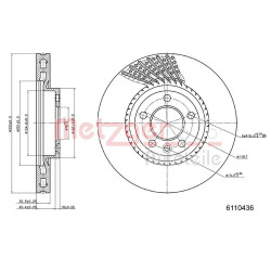 Stabdžių diskas METZGER 6110436