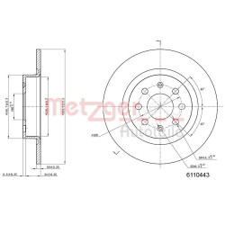 Stabdžių diskas METZGER 6110443
