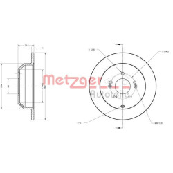 Stabdžių diskas METZGER 6110460