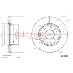 Stabdžių diskas METZGER 6110467