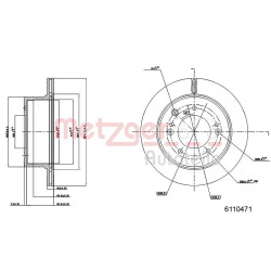 Stabdžių diskas METZGER 6110471