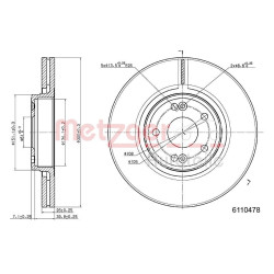 Stabdžių diskas METZGER 6110478