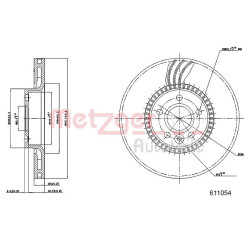 Stabdžių diskas METZGER 6110504