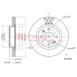 Stabdžių diskas METZGER 6110551