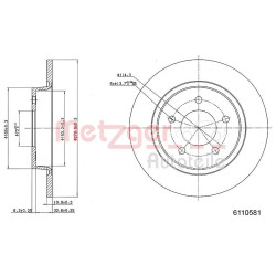 Stabdžių diskas METZGER 6110581