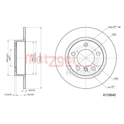 Stabdžių diskas METZGER 6110645