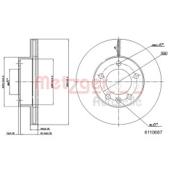 Stabdžių diskas METZGER 6110687