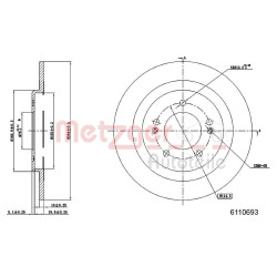Stabdžių diskas METZGER 6110693