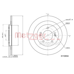 Stabdžių diskas METZGER 6110694