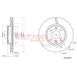 Stabdžių diskas METZGER 6110727