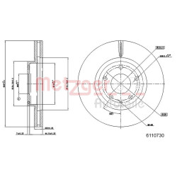 Stabdžių diskas METZGER 6110730