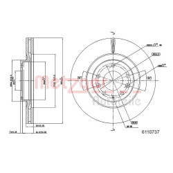 Stabdžių diskas METZGER 6110737