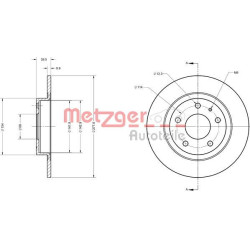 Stabdžių diskas METZGER 6110740